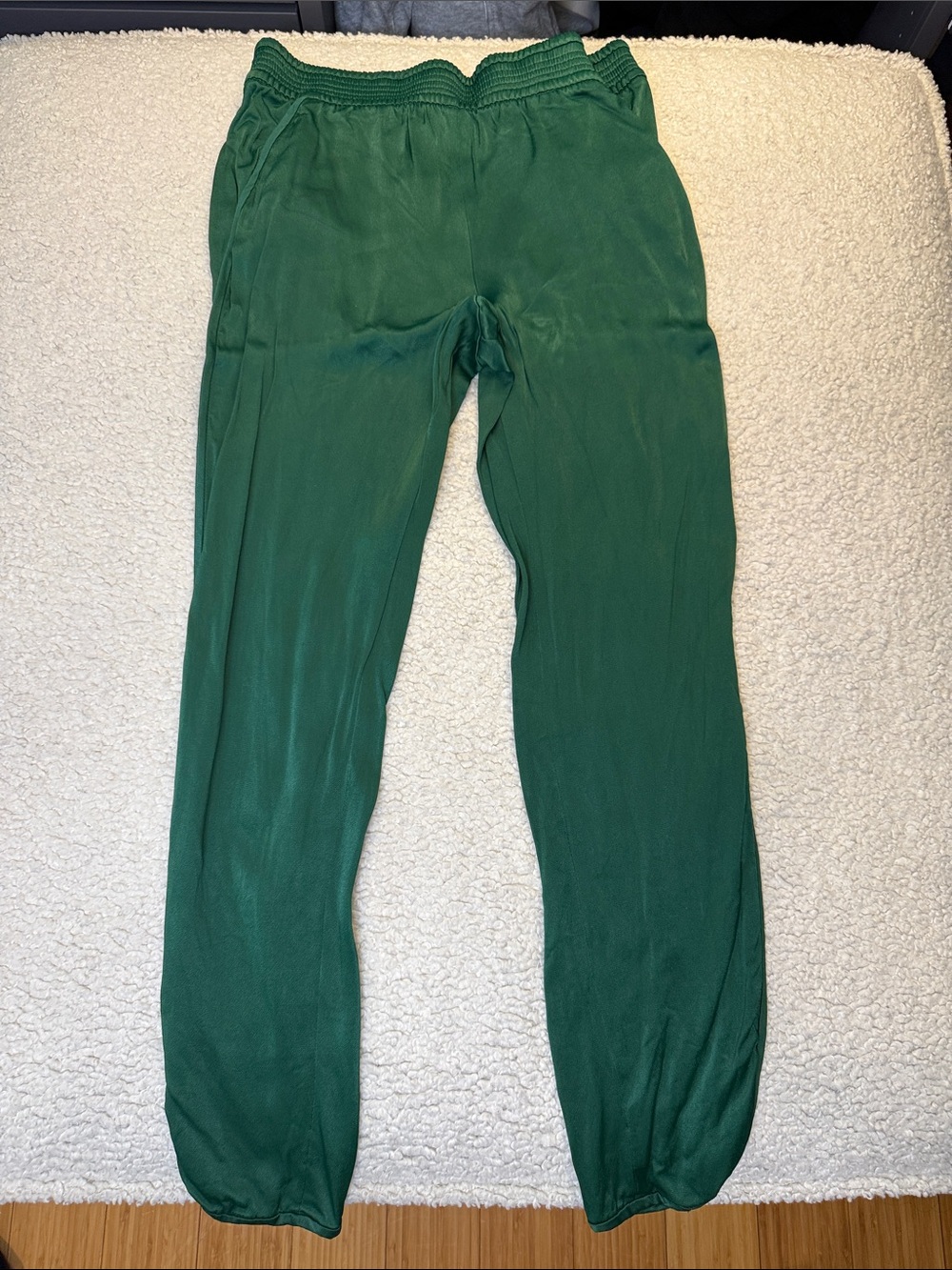 Zara Forest Green Elastic-Waist Jogger Pants